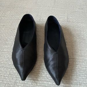 Céline leather pointed toe flats